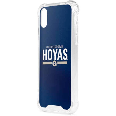 Georgetown University Hoyas Stripe iPhone XS Clear Case