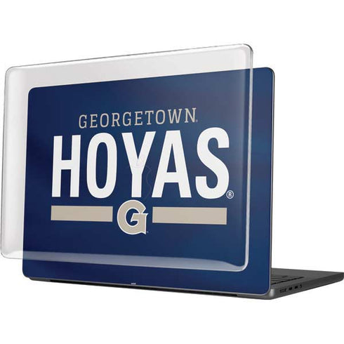 Georgetown University Hoyas Stripe MacBook Pro 14in (2021-24) Case plus Skin