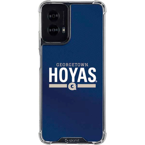 Georgetown University Hoyas Stripe Moto G Power 5G (2024) Clear Case