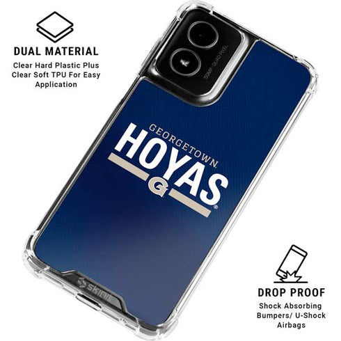 Georgetown University Hoyas Stripe Moto G Power 5G (2024) Clear Case