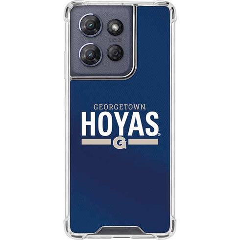 Georgetown University Hoyas Stripe Moto G Power 5G (2025) Clear Case