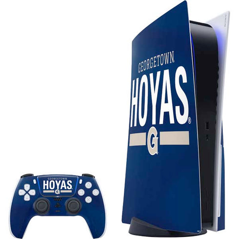 Georgetown University Hoyas Stripe PlayStation PS5 Skins