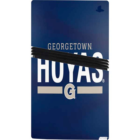 Georgetown University Hoyas Stripe PS5 Pro Bundle Skin