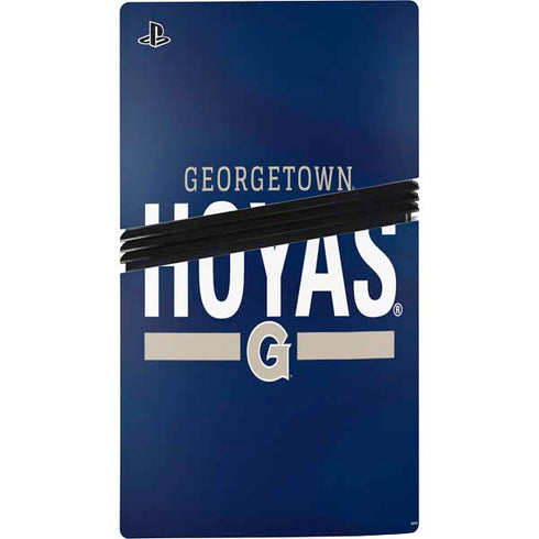 Georgetown University Hoyas Stripe PS5 Pro Console Skin
