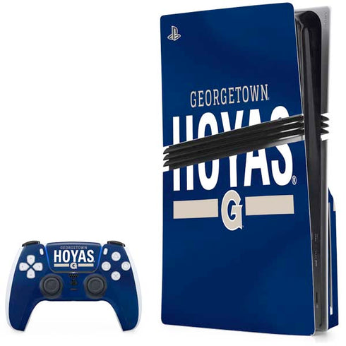 Georgetown University Hoyas Stripe PlayStation PS5 Skins