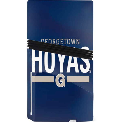 Georgetown University Hoyas Stripe PS5 Pro Disk Console Skin
