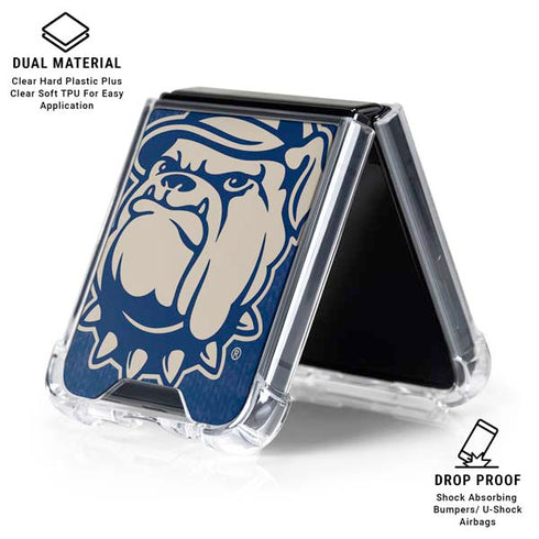 Georgetown University Jack the Bulldog Mascot Galaxy Z Flip6 Clear Case