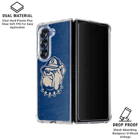 Georgetown University Jack the Bulldog Mascot Galaxy Z Fold6 Clear Case
