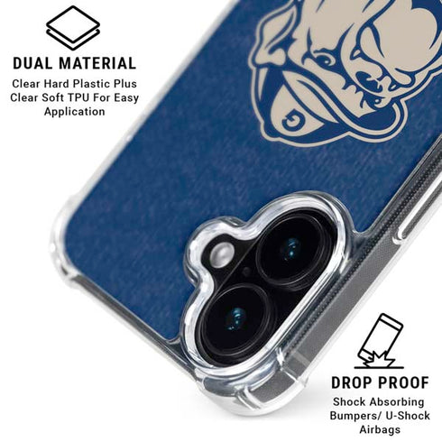 Georgetown University Jack the Bulldog Mascot iPhone 16 Plus Clear Case