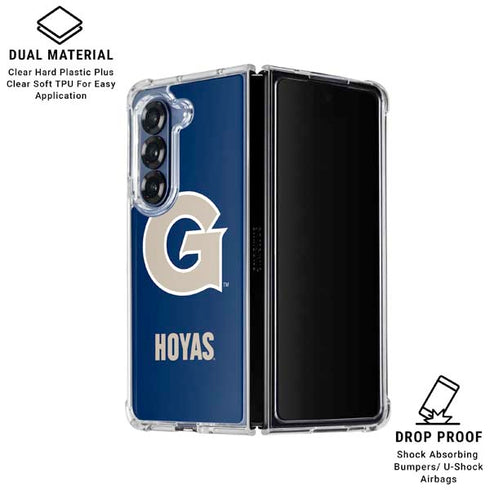 Georgetown University Large Logo Galaxy Z Fold7 Clear Case