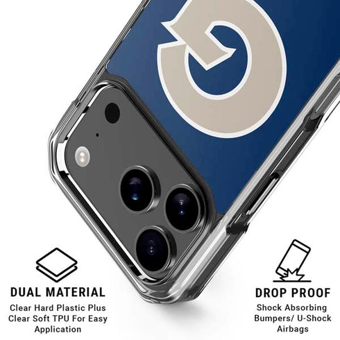 Georgetown University Large Logo iPhone 18 Pro Clear Case