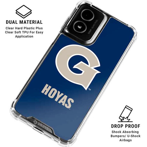 Georgetown University Large Logo Moto G Power 5G (2024) Clear Case
