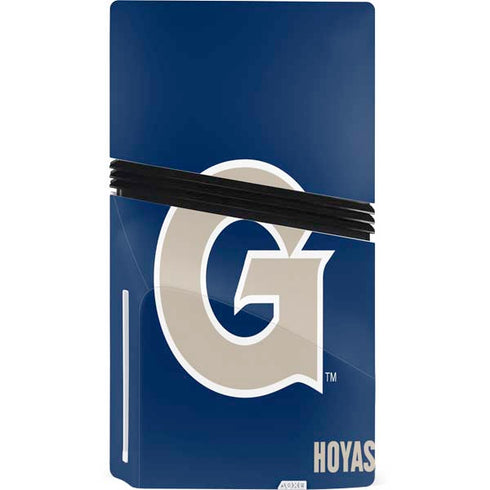 Georgetown University Large Logo PS5 Pro Disk Bundle Skin