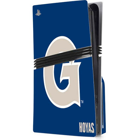 Georgetown University Large Logo PS5 Pro Disk Console Skin