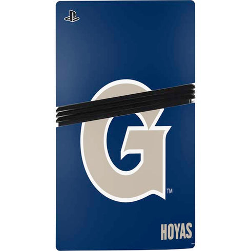 Georgetown University Large Logo PS5 Pro Disk Console Skin