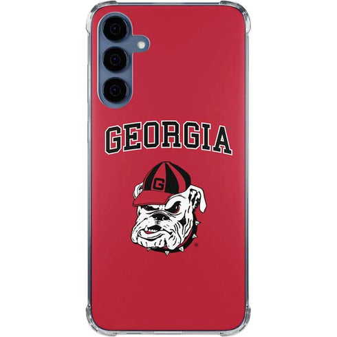 University of Georgia Bulldogs Logo Galaxy A35 5G Clear Case