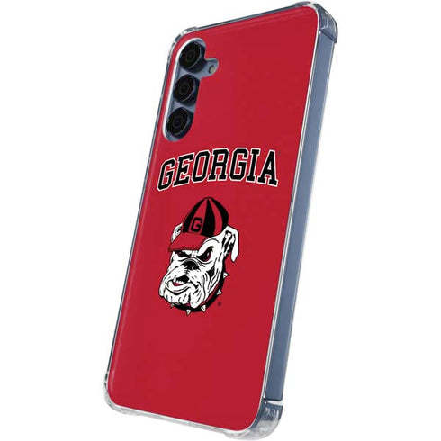 University of Georgia Bulldogs Logo Galaxy A35 5G Clear Case