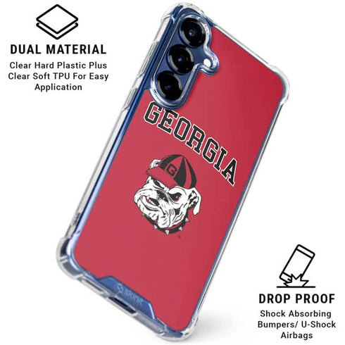 University of Georgia Bulldogs Logo Galaxy S25 Clear Case
