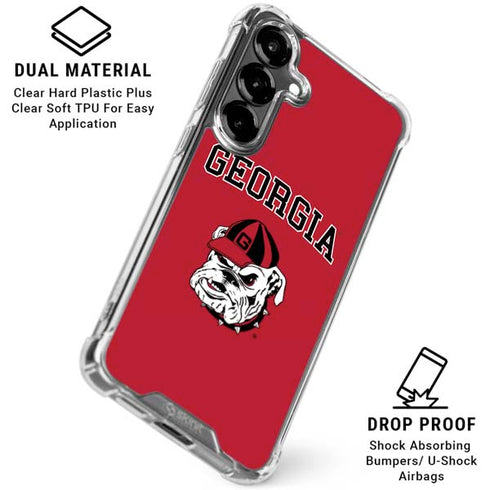 University of Georgia Bulldogs Logo Galaxy S26 Clear Case