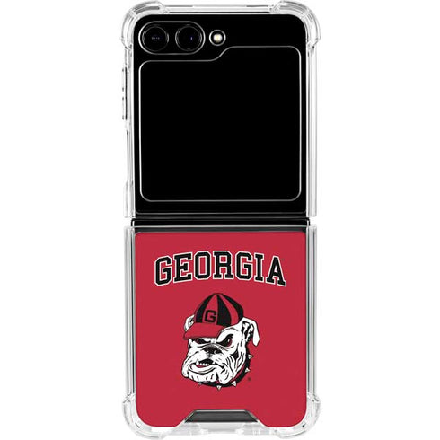 University of Georgia Bulldogs Logo Galaxy Z Flip6 Clear Case
