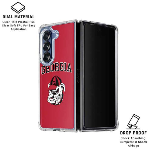 University of Georgia Bulldogs Logo Galaxy Z Fold7 Clear Case