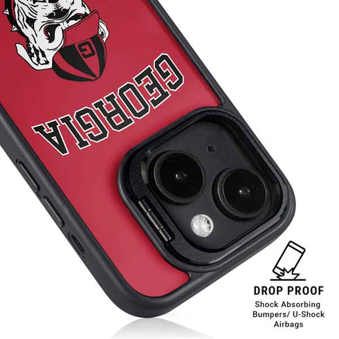 University of Georgia Bulldogs Logo iPhone 14 Plus Kickstand Case