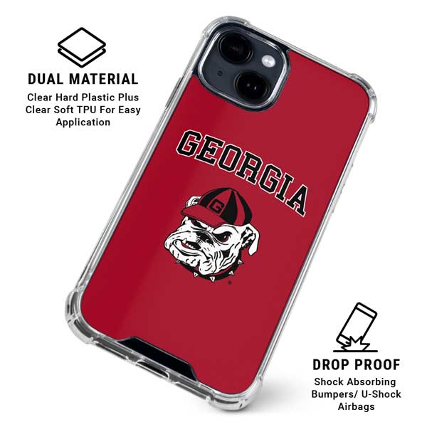 University of Georgia Bulldogs Logo iPhone 15 Clear Case University of Georgia Bulldogs Logo iPhone 15 Clear Case