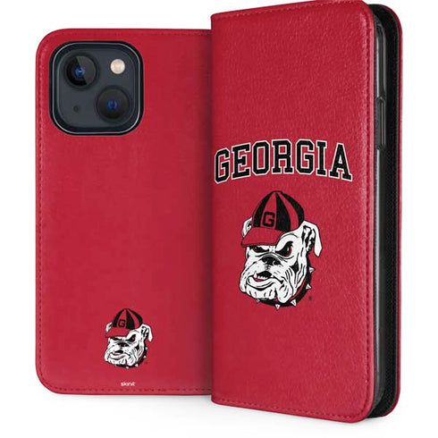 University of Georgia Bulldogs Logo iPhone 15 Plus Folio Case