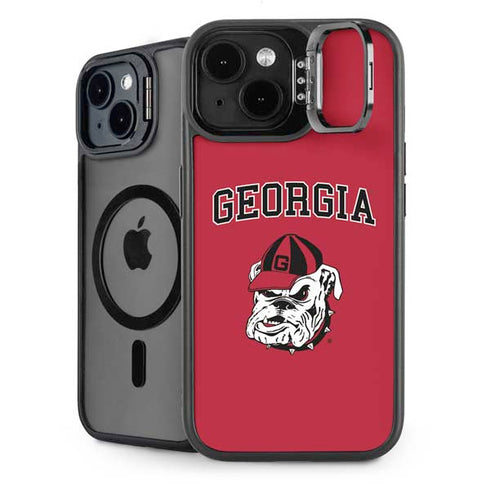 University of Georgia Bulldogs Logo iPhone 15 Plus Kickstand Case