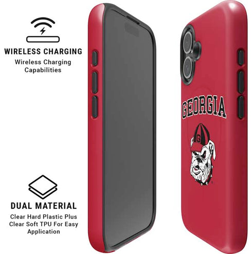 University of Georgia Bulldogs Logo iPhone 16 Magsafe Impact Case