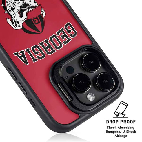 University of Georgia Bulldogs Logo iPhone 16 Pro Kickstand Case