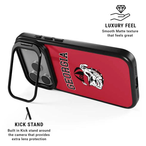 University of Georgia Bulldogs Logo iPhone 17 Pro Max Kickstand Case