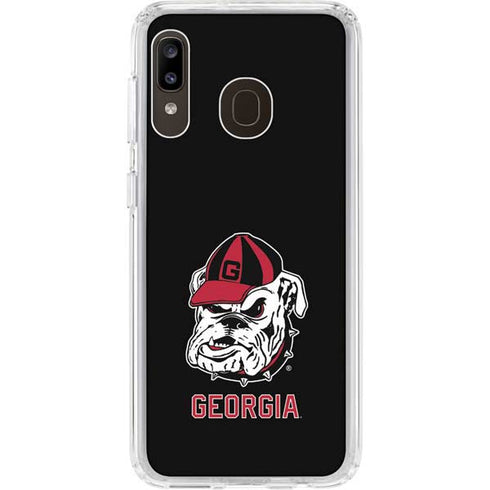 University of Georgia Bulldogs Mascot Galaxy A20 Clear Case