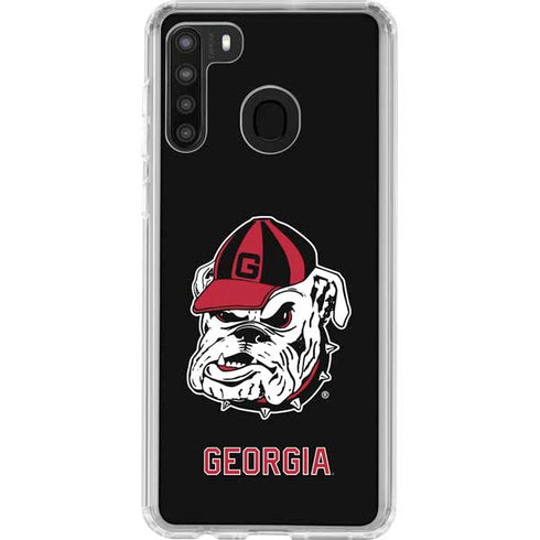University of Georgia Bulldogs Mascot Galaxy A21 Clear Case