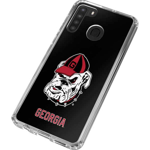 University of Georgia Bulldogs Mascot Galaxy A21 Clear Case