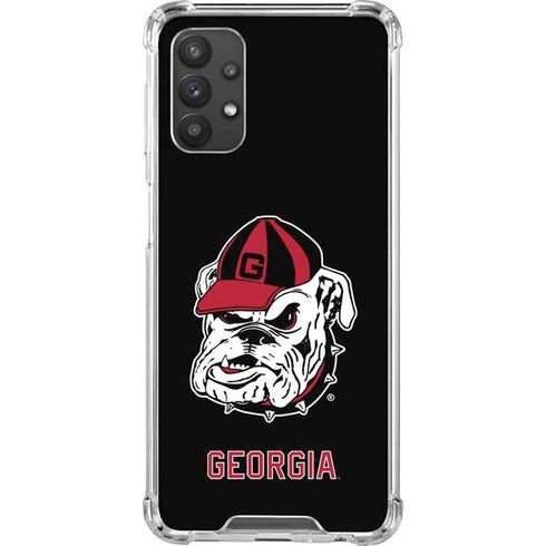 University of Georgia Bulldogs Mascot Galaxy A32 5G Clear Case