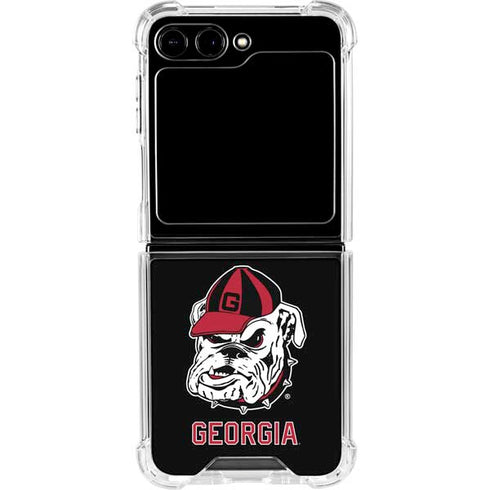 University of Georgia Bulldogs Mascot Galaxy Z Flip6 Clear Case