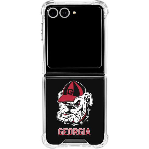 University of Georgia Bulldogs Mascot Galaxy Z Flip7 Clear Case