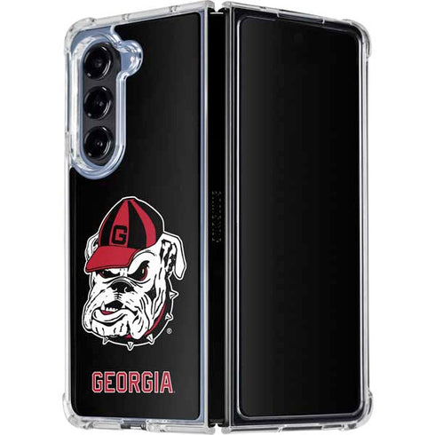 University of Georgia Bulldogs Mascot Galaxy Z Fold5 5G Clear Case