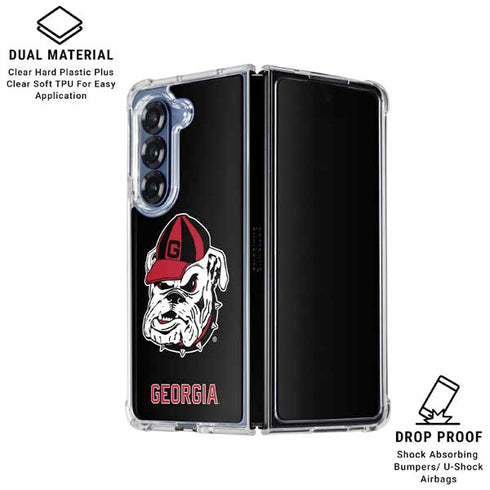 University of Georgia Bulldogs Mascot Galaxy Z Fold7 Clear Case