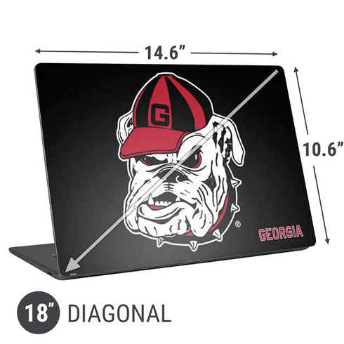 University of Georgia Bulldogs Mascot Universal Laptop 18in (14.6 x 10.6in) Skin