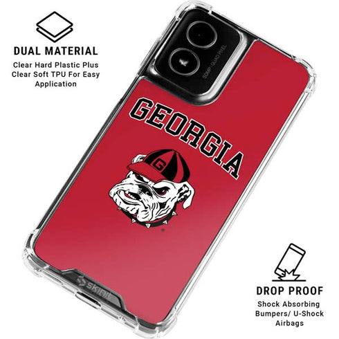 University of Georgia Bulldogs Logo Moto G Power 5G (2024) Clear Case