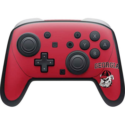 University of Georgia Bulldogs Logo Nintendo Switch 2 (2025) Pro Controller Skin