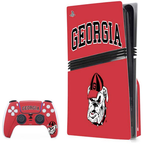 University of Georgia Bulldogs Logo PS5 Pro Disk Bundle Skin