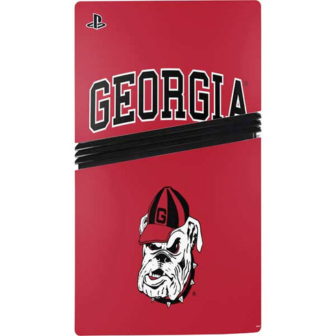 University of Georgia Bulldogs Logo PS5 Pro Disk Console Skin