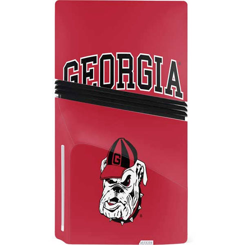 University of Georgia Bulldogs Logo PS5 Pro Disk Console Skin