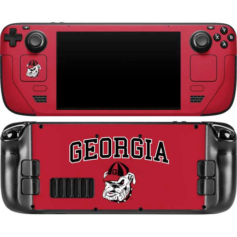 University of Georgia Bulldogs Logo Steam Deck Handheld Gaming Computer OLED Skin