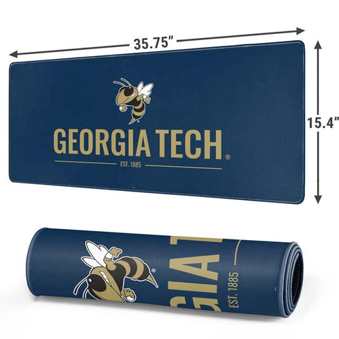 Georgia Institute of Technology Est 1885 Navy Gaming Mouse Pad