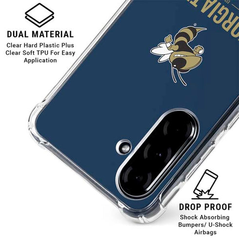 Georgia Institute of Technology Est 1885 Navy Galaxy A36 5G Clear Case