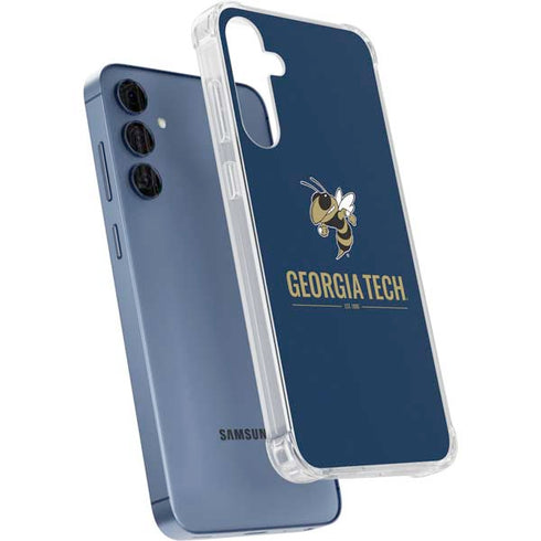 Georgia Institute of Technology Est 1885 Navy Galaxy A55 5G Clear Case